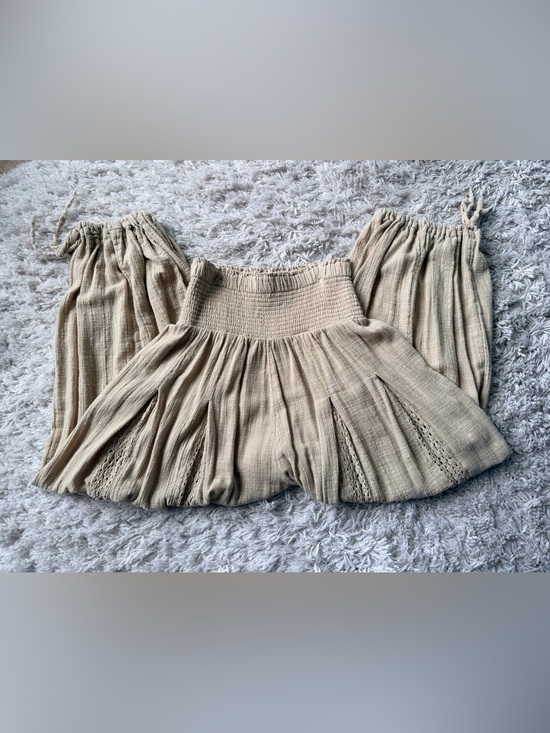 Free People Pants - Free People Cotton Balloon Pants Crochet Lace Detail XS